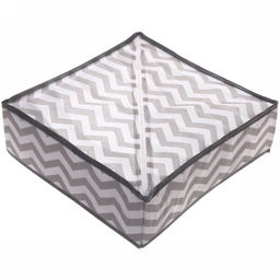 Цена за 2 шт. Кофр - органайзер для хранения вещей "РОНА", цвет пыльно - серый, 7 отделений, 32*32*10см