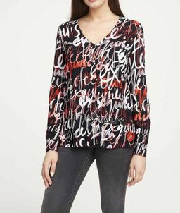 Блузка, черно-пестрая