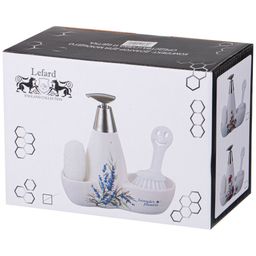 ДОЗАТОР ДЛЯ МОЮЩЕГО СРЕДСТВА ДУША ПРОВАНСА 500 МЛ + ГУБКА И ЩЕТКА 20*9*18 СМ - Lefard фото 2