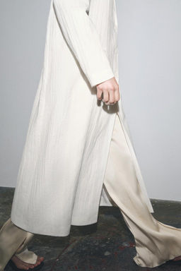 ZW COLLECTION LINEN FROCK COAT - Zara фото 3