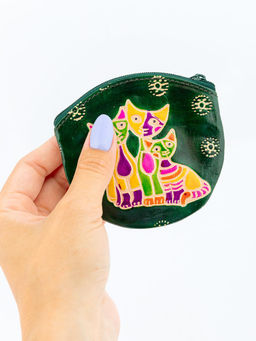 Кошелек под мелочь ручной принт Два Кота №0755/1 уп/3шт - Ганг фото 4