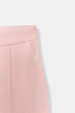 PANTAL?N RECTO 100% LINO SET / rosa claro - Zara фото 4