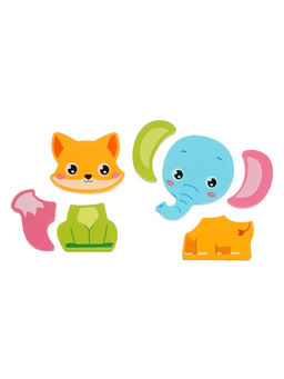 Развивающий 3D пазл «Животные», деревянный