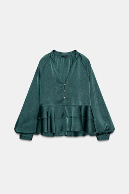 RUFFLED BLOUSE - Zara фото 5