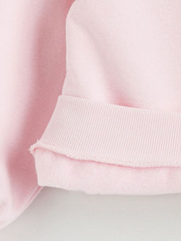 Bisiklet Yaka Barbie Nak??l? K?z ?ocuk Sweatshirt