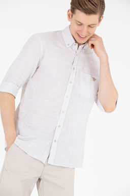 U. S. Polo Assn Мужская рубашка с длинным рукавом Stone - U.s. polo assn фото 3