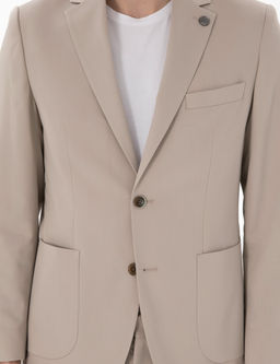 Bej Slim Fit Spor Tak_m Elbise