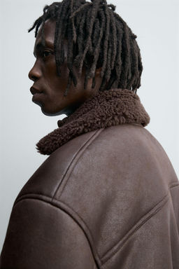 DOUBLE-FACED LEATHER EFFECT JACKET