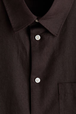 Camisa en mezcla de lino Relaxed Fit - H&m фото 12