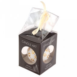 Елочная игрушка шар стеклянная д8см, белый металлик, ручная художественная роспись, подарочная упаковка (Россия) - Домашняя мода фото 7