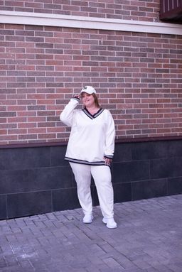 Костюм PlusSize, молочный