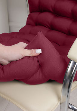 Подушка на стул со спинкой матрас подушка для кресла, 85х42х5 см на резинке и с завязками - Bio-line фото 38