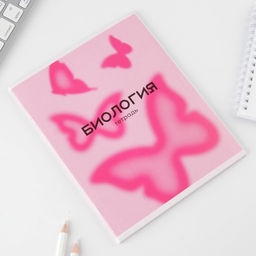 Тетрадь в клетку, предметная, 48 л., на скрепке, А5 «РОЗОВАЯ СЕРИЯ. Биология»