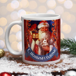 Кружка С Новым Годом! Дед Мороз, Снегурочка, 320 мл
