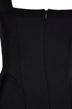 TRENDYOLMILLA Siyah A-Kesim V Yaka Dokuma S?k Elbise TPRSS25EL00071 фото 11