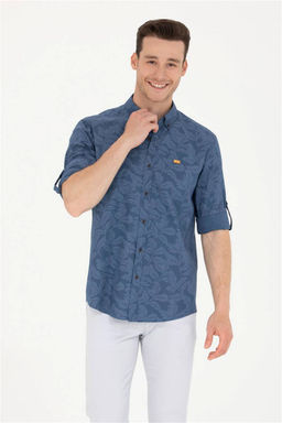 U. S. Polo Assn Мужская темно-синяя рубашка с длинным рукавом - U.s. polo assn фото 8