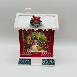 Новогодний декор стекло - Новогодний дом 20 см (арт. 9181-4) в ассортименте - Ип лебедев о.ю фото 2