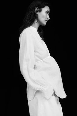 MAMA Camisa popover de lino