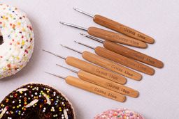 Для вязания Gamma RHB крючок с бамбуковой ручкой бамбук алюминий d 3.5 мм 13.5 см в блистере  фото 6