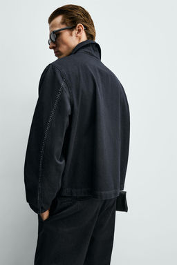 CAZADORA DENIM PESPUNTES CONTRASTE / ?ndigo - Zara фото 7