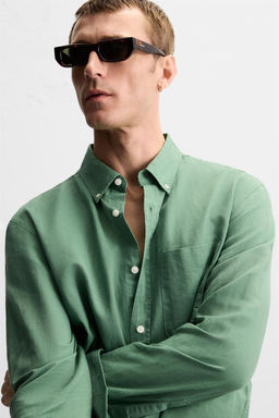 COTTON - LINEN SHIRT - Zara фото 38