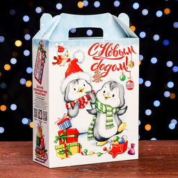 Цена за 5 шт. Подарочная коробка Белоснежный ,ПОДАРОК 17 х 6,8 х 20,8 см