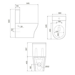 STNRDSEi24, Унитаз-компакт, безободковый, Stone, ID