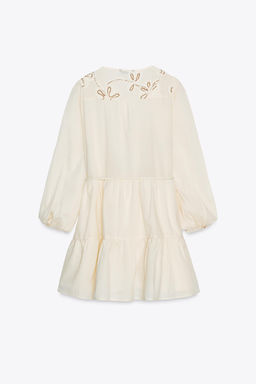 EMBROIDERED TEXTURED DRESS