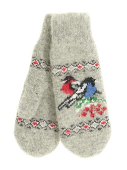 Варежки женские "Птички" КРУГ 3439-1