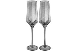 Набор 2 бокалов для шампанского 300 мл 6,2*6,2*28 см ICE, графит - Elan gallery фото 4