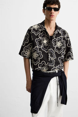 TEXTURED EMBROIDERY SHIRT