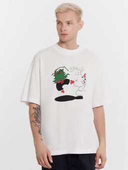 Футболка мужская белая новогодняя с печатью