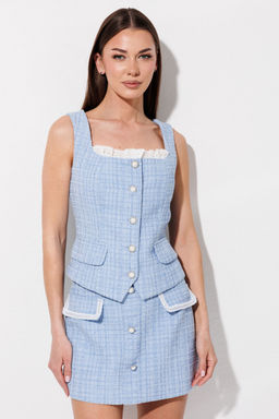 Жилет VN Fashion 1104 голубой