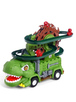 Машинка Дино Гонки, автотрек, 3 дино-машинки, световые и звуковые эффекты, работает от батареек - АвтоГрад фото 2