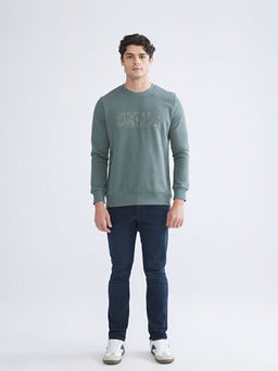 Bisiklet Yaka Uzun Kollu Sweatshirt