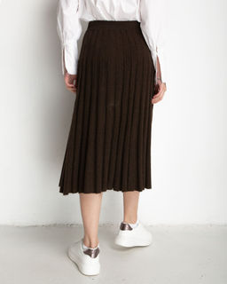 Юбка из пуха яка 07032 темно-коричневая