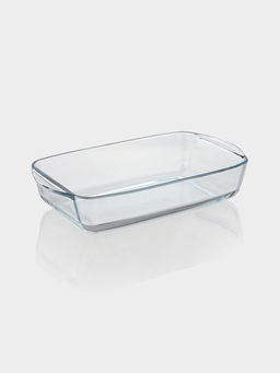 Форма для выпечки и запекания Paşabahçe Borcam, 2.7 л, 33.6×19×7 см, прямоугольная, жаропрочное стекло, прозрачная