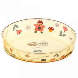 Машины мечты Форма стеклянная для запекания 1,5л, 25,8х18,3см h6см, овальная, боросиликатное стекло, с деколью, цвет - медовый (Китай) - Домашняя мода фото 4