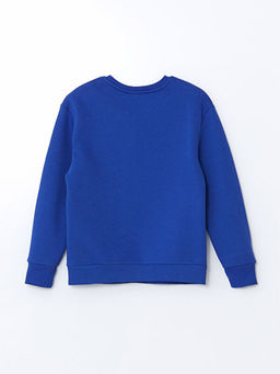 Bisiklet Yaka Bask?l? K?z ?ocuk Sweatshirt