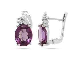 Серьги из серебра синт.александрит, Манон