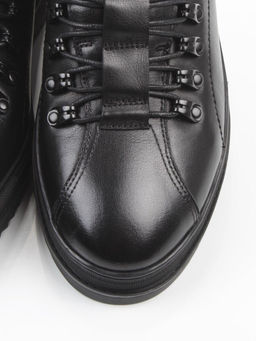 05-1829M-8-959 BLACK Ботинки зимние мужские (натуральная кожа, натуральный мех)