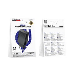 Зарядное устройство сетевое Borofone (BAS75A, B-22811) PD, 30W, 1 Type-C, черное