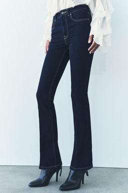 ZW COLLECTION BOOTCUT MID-WAIST CONTOUR JEANS - Zara фото 8