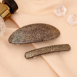 Цена за 2 шт. Заколка - автомат для волос «Лава», набор 2 шт.: 9 см, 7.5 см