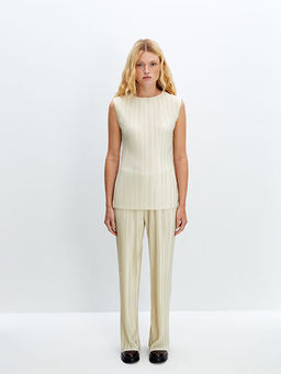 Bisiklet Yaka Dokulu Kad?n Bluz