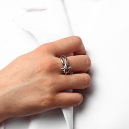 Кольцо металл Тренд гвоздь, цвет серебро, безразмерное - Qf фото 3