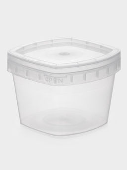 Цена за 6 шт. Контейнер пищевой ПластоС, 280 мл, d=11 см, h=7 см, с герметичной крышкой, пластик, прозрачный
