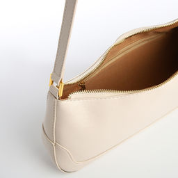 Сумка женская багет на молнии, цвет белый - Simaland фото 7