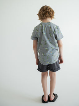Футболка для мальчика Крокодил, серый - Lesi kids фото 10
