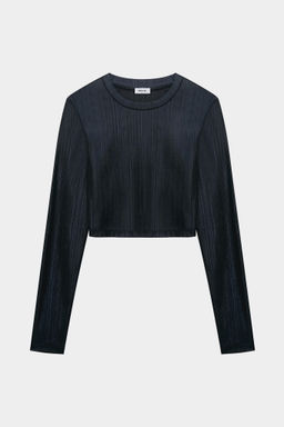 Лонгслив укороченный с блестящим покрытием - Mollis фото 5